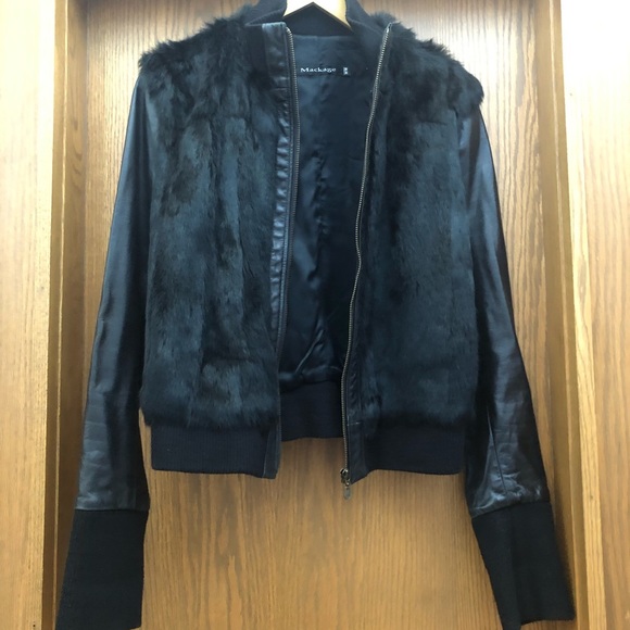 Mackage Leather And Fur Bomber - Picture 3 of 5